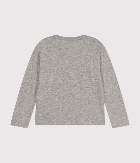 Langärmeliges T-Shirt aus Baumwolle für Kinder/Jungen grau CHATON CHINE