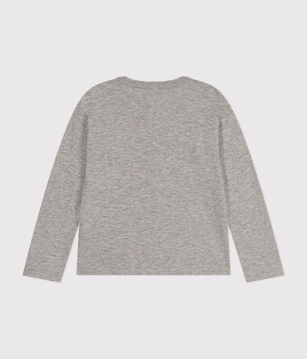 Lang&auml;rmeliges T-Shirt aus Baumwolle f&uuml;r Kinder/Jungen grau