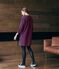 Langärmliges Kleid für Damen blau SMOKING/rot SIGNAL