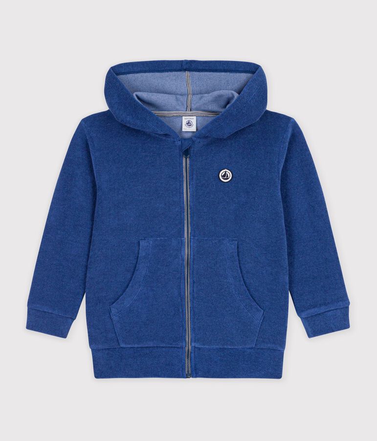 Kinder-Sweatshirt mit Rei&szlig;verschluss aus Baumwolle blau