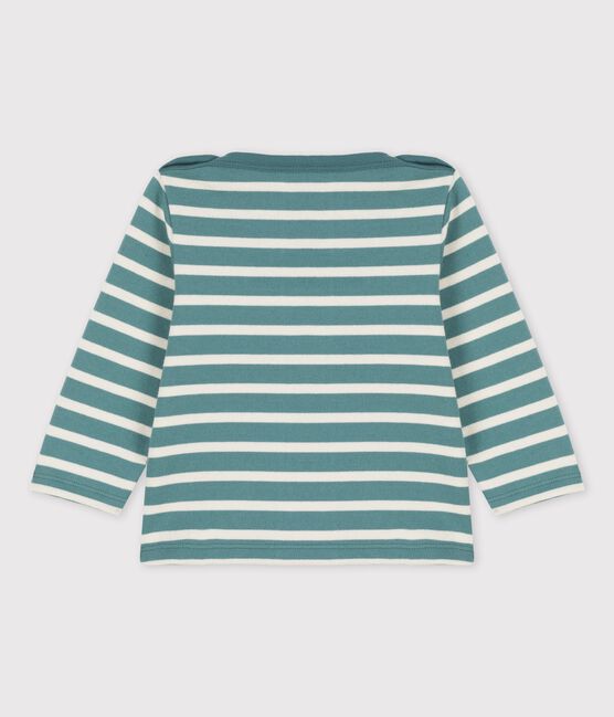 Baby-Streifenshirt aus dickem Baumwolljersey grün BRUT/weiss AVALANCHE