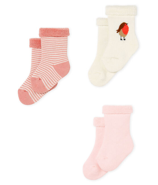 Set mit drei Paar kuschelig weichen, bequemen Frottee-Socken. variante 2