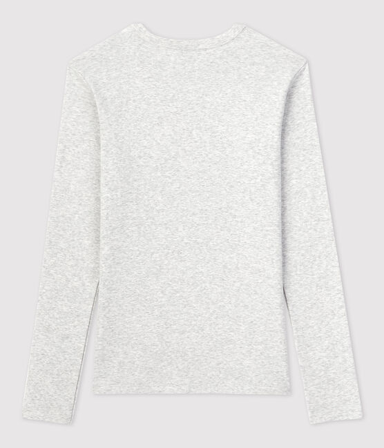 T-Shirt L’ICONIQUE aus Baumwolle mit rundem Ausschnitt für Damen grau BELUGA CHINE