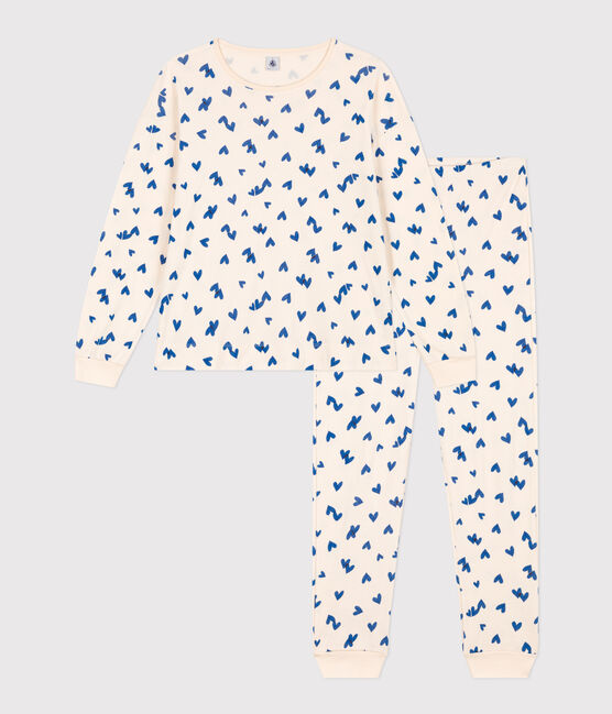 Pyjama aus Baumwolle mit Herzmotiv für Damen weiss AVALANCHE/ MULTICO