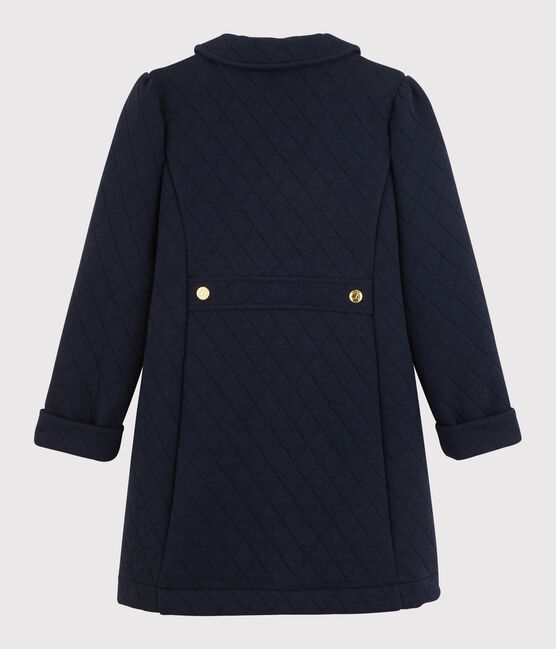 Mantel aus Doppeljersey für Mädchen blau SMOKING