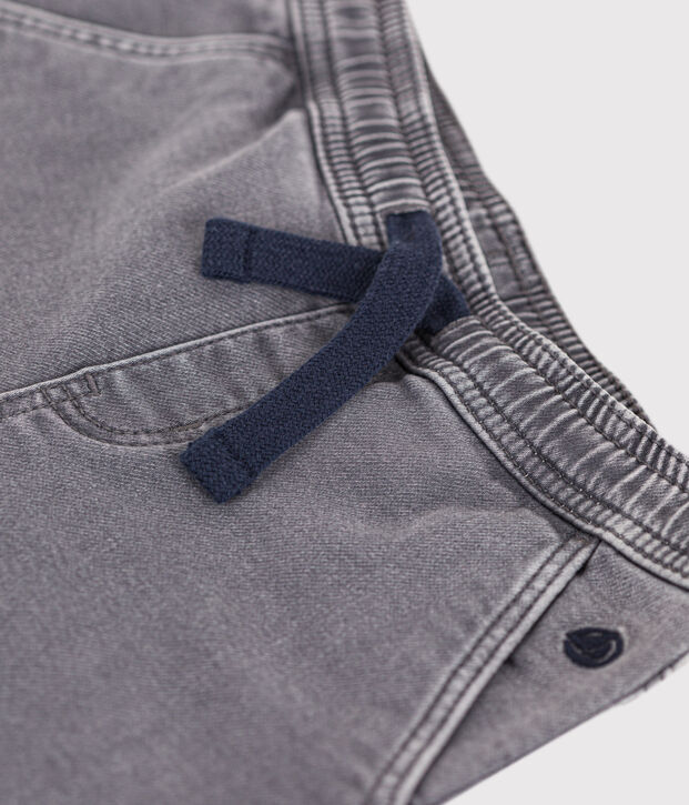 Umweltfreundliche Kinderhose in Regular-Fit-Passform aus Denim f&uuml;r Jungen grau
