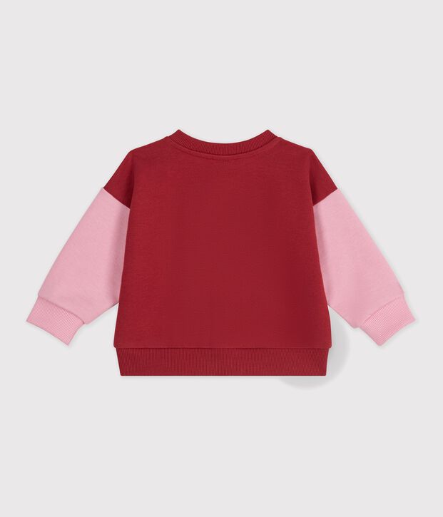 Zweifarbiger Baby-Teddy aus Baumwolle rosa/rosa