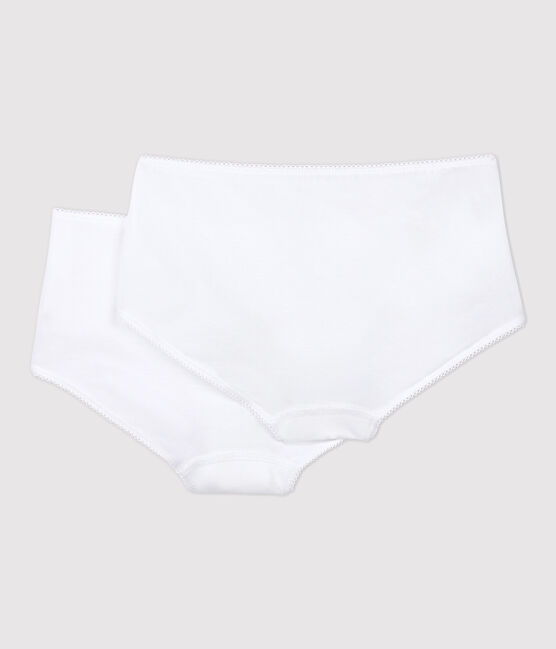 2er-Set weiße Shortys für Mädchen variante 1