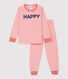 Kinderpyjama aus Molton mit roten Marinestreifen