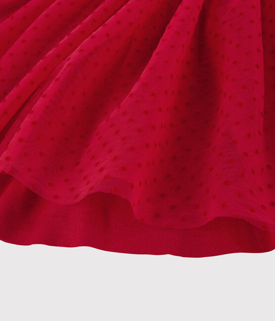 Kurzärmeliges Kinderkleid für Mädchen rot TERKUIT