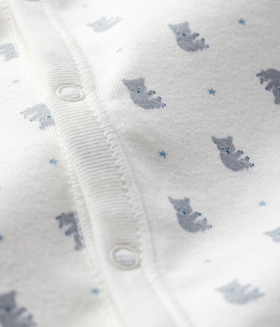 Kombi-Overall mit Koala-Motiv für Jungen aus Rippstrick weiss MARSHMALLOW/weiss MULTICO