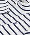 Kinder-Rollkragenshirt aus Baumwolle mit Streifen weiss/blau