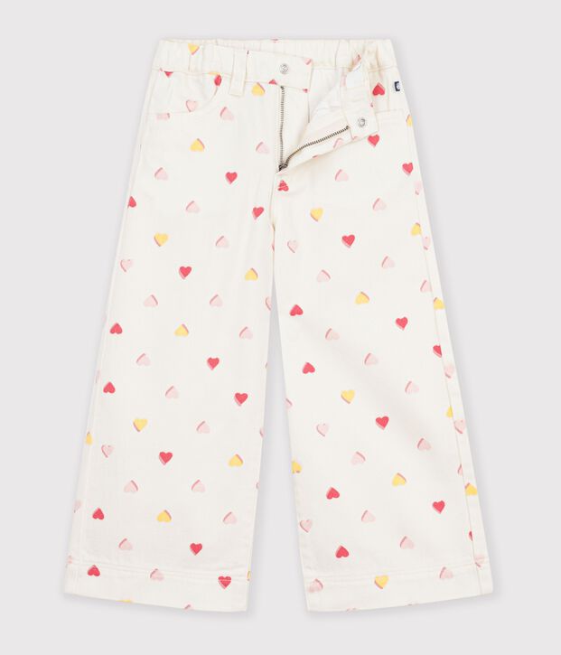 Kinder Wide Leg-Hose aus Baumwolle naturfarben/vielfarbig
