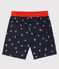 Gemusterte Baby-Strandshorts für Jungen blau SMOKING/weiss MULTICO