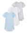 Baby-Jungen-Kurzarmbodys im 3er-Set weiss LOT