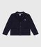 Kinder-Cardigan aus einfarbiger Baumwolle blau SMOKING