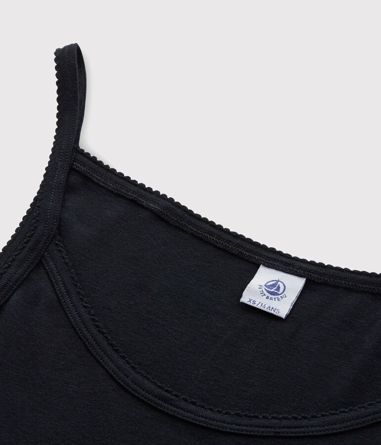 Klassisches Tr&auml;gerkleid aus Baumwolle f&uuml;r Damen schwarz