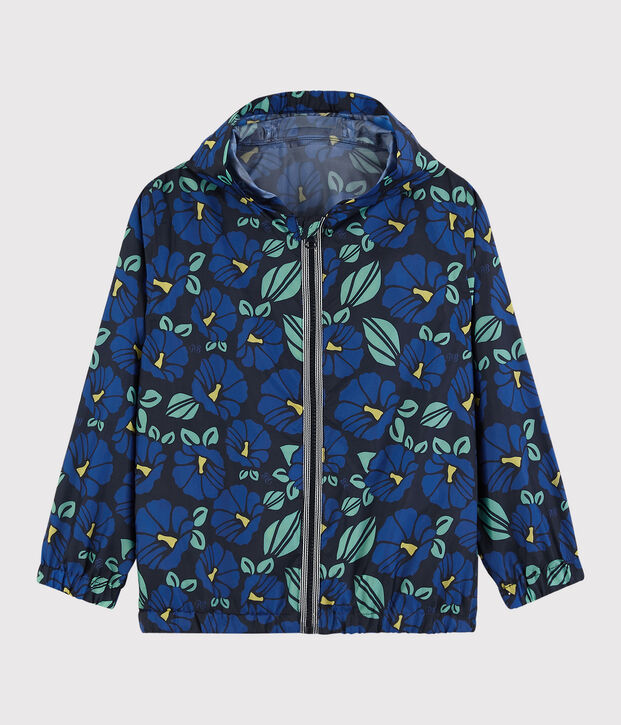 Kinder-Windjacke aus recyceltem Polyester f&uuml;r Jungen blau/vielfarbig