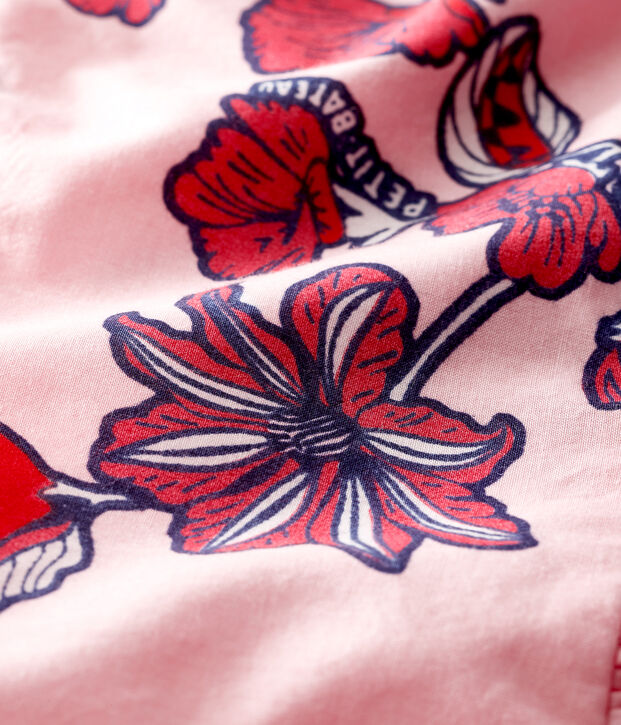 Gemustertes &auml;rmelloses Baby-Kleid f&uuml;r M&auml;dchen rosa/vielfarbig