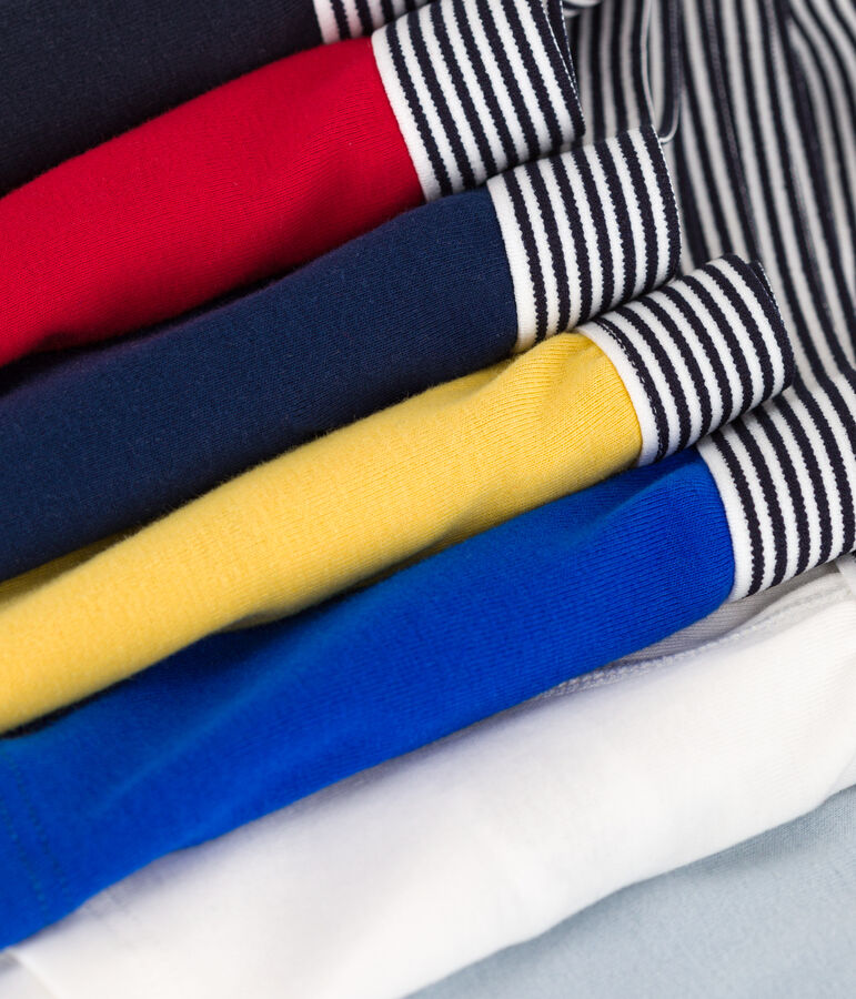 7er-Set einfarbige Boxershorts aus Baumwolle f&uuml;r Jungen vielfarbig