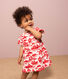 Kurzärmeliges Baby-Kleid aus bedrucktem Molton für Mädchen