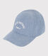 Kinder-Kappe Petit Bateau aus Denim, unisex