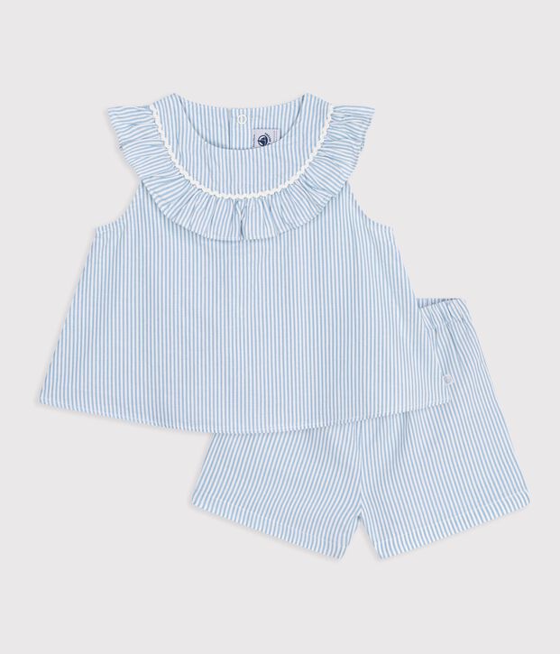 Baby-Geschenkset aus Baumwolle: 2-teiliges Set vielfarbig