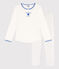 Kinderpyjama aus Baumwolle für Mädchen weiss MARSHMALLOW/blau PERSE