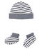 Set mit Mützchen und Babyschuhen aus Rippstrick für Jungen variante 1