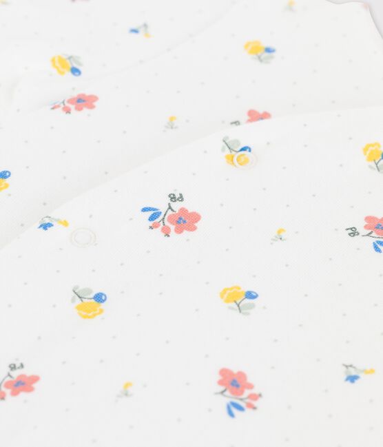Langer Baby-Overall aus Bio-Doppeljersey mit print weiss MARSHMALLOW/ PAPAYE