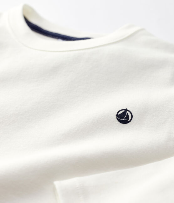 T-Shirt aus Bio-Baumwolle für Mädchen und Jungen weiss MARSHMALLOW