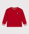 Lang&auml;rmeliges Kinder-T-Shirt aus einfarbiger Baumwolle rot