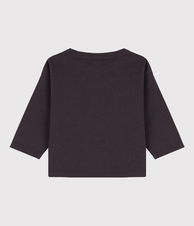 Lang&auml;rmeliges Baby-T-Shirt aus Baumwolle grau