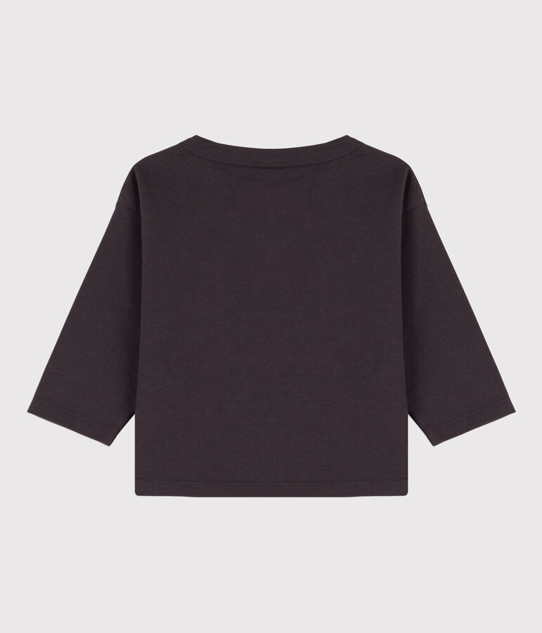 Lang&auml;rmeliges Baby-T-Shirt aus Baumwolle grau