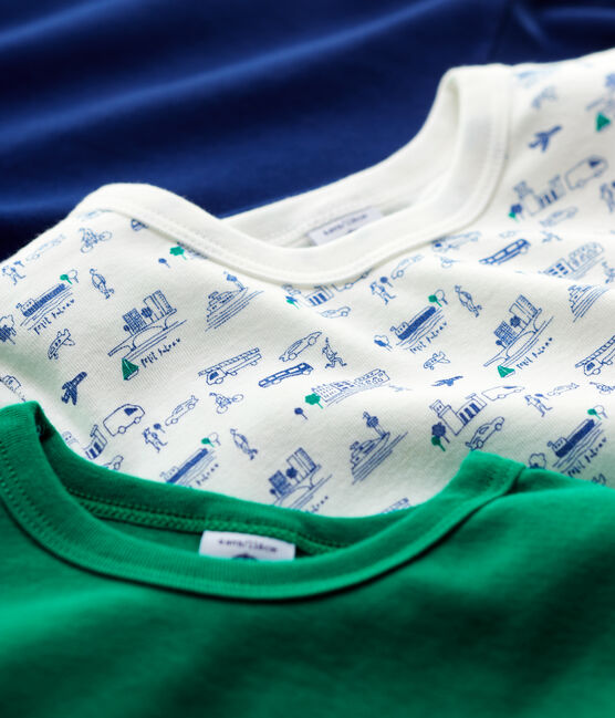 3er-Set kurzärmelige T-Shirts aus Baumwolle mit Fahrzeug-Motiv für Jungen variante 1