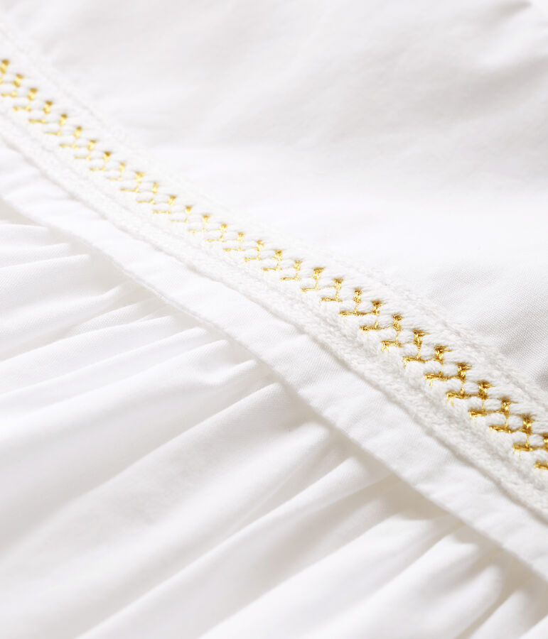 Kurz&auml;rmeliges Baby-Festtagskleid f&uuml;r M&auml;dchen weiss