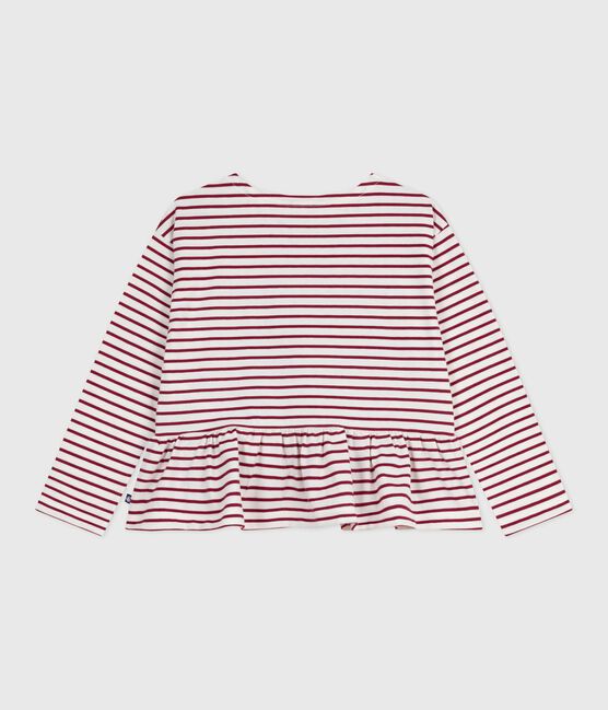 Kinder-Streifenshirt "Marinière" aus Baumwolle rot MILK/ AMARANTE