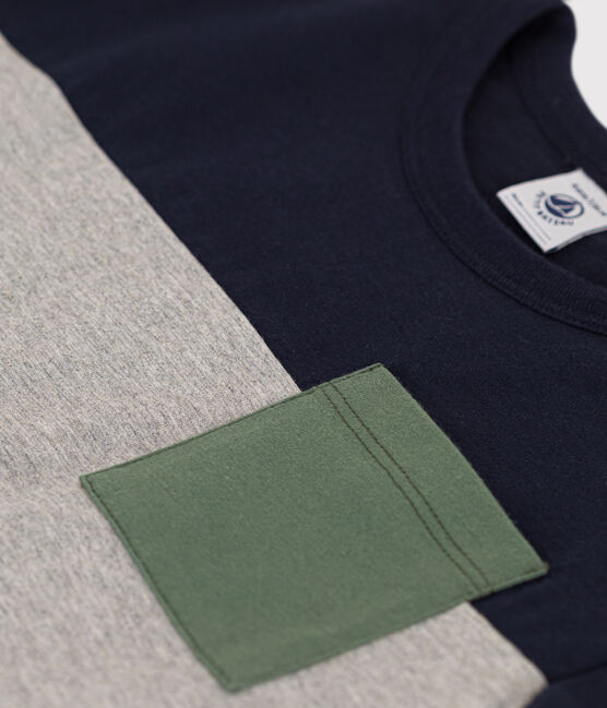 Kinder-T-Shirt aus Jersey für Jungen blau SMOKING/weiss MULTICO