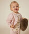 Baby-Teddyjacke aus gestepptem Doppeljersey rosa SALINE