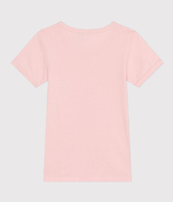 Kurzärmeliges T-Shirt aus Baumwolle für kleine Mädchen rosa MINOIS
