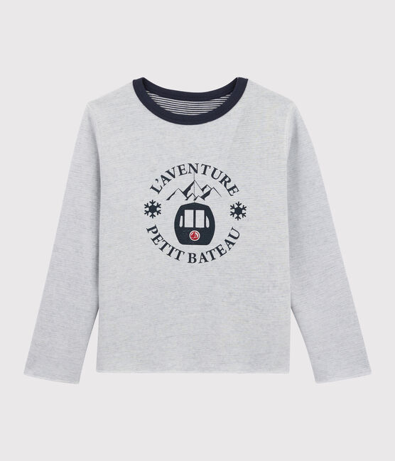 Wendbares Kinder-T-Shirt für Jungen blau SMOKING/weiss MARSHMALLOW