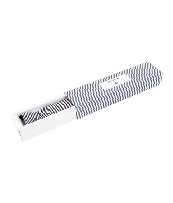 Kinderkrawatte für Jungen blau SMOKING/weiss MARSHMALLOW