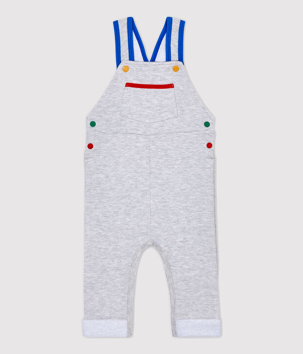 Baby-Latzhose aus Molton. BELUGA CHINE