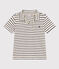 Kurzärmeliges Poloshirt aus Baumwolle Kinder/Jungen weiss AVALANCHE/blau SMOKING