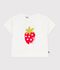 Kurz&auml;rmeliges Baby-T-Shirt aus Baumwolle mit Motiv weiss