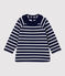 Baby-Bluse aus Baumwolle. blau SMOKING/ MARSHMALLOW ARGENT BRILLANT