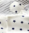 Zweiteiliges Baby-Set aus Doppeljersey weiss MARSHMALLOW/blau SMOKING