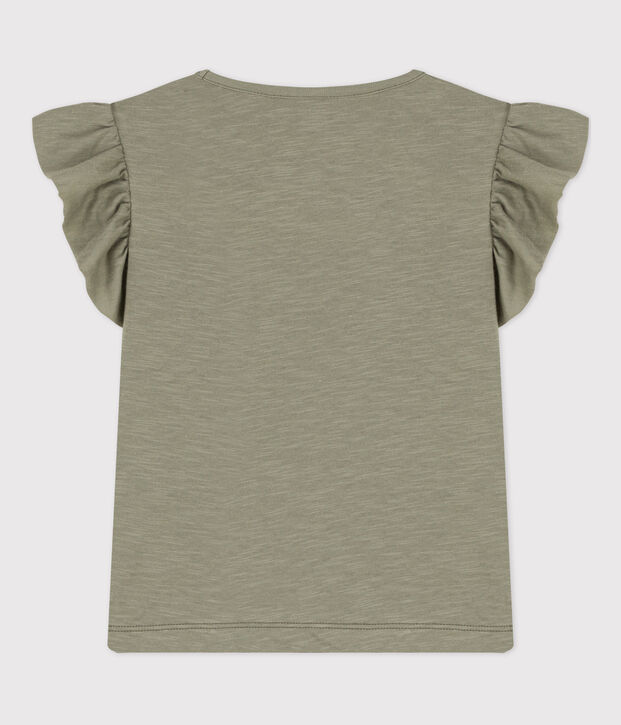 Kurz&auml;rmeliges Kinder-T-Shirt aus Baumwolle f&uuml;r M&auml;dchen gr&uuml;n