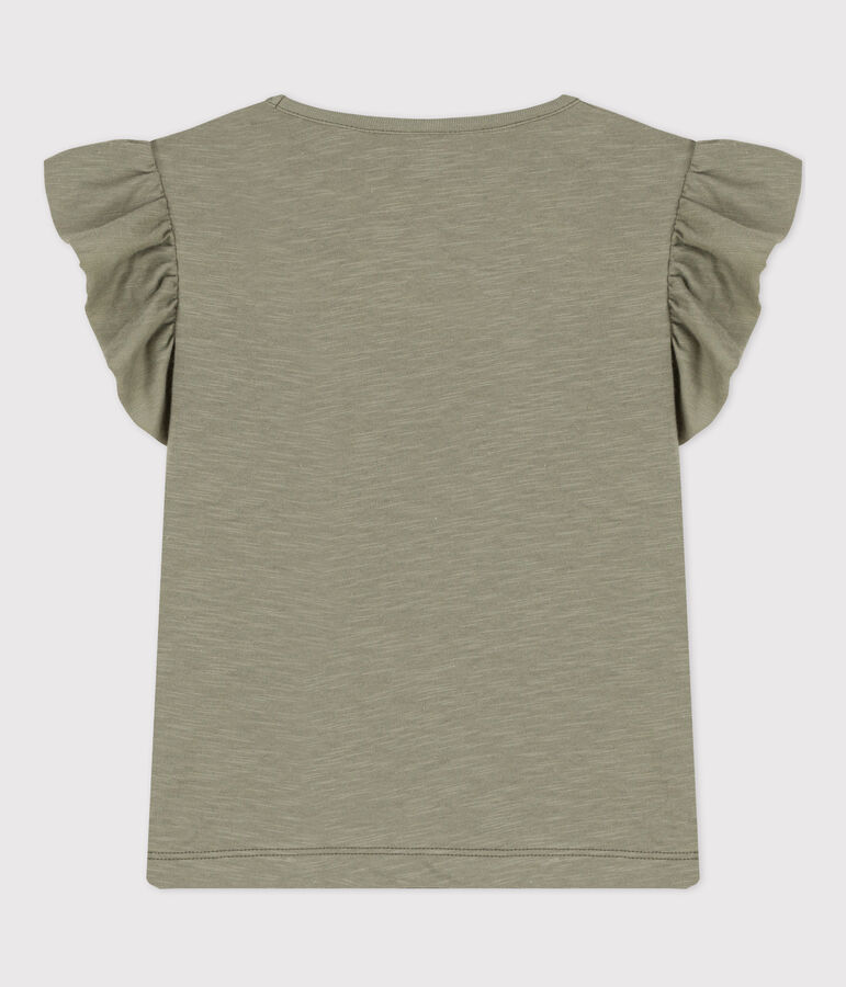 Kurz&auml;rmeliges Kinder-T-Shirt aus Baumwolle f&uuml;r M&auml;dchen gr&uuml;n