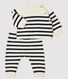 Gestreifter Baby-Zweiteiler aus Strick mit Wollanteil